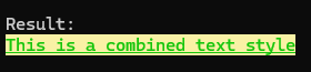 console output