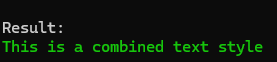 console output