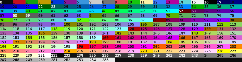 256color map